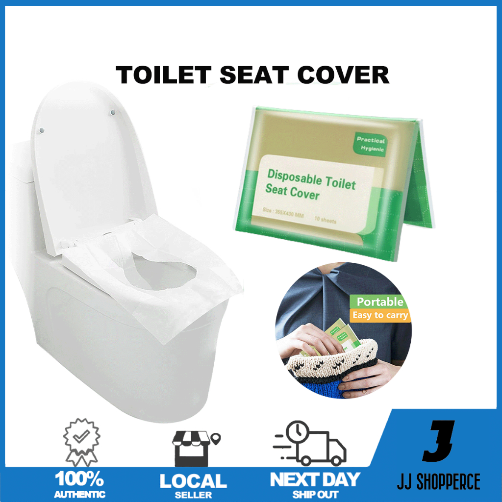 ✅[MY] 10pcs Disposable Toilet Seat Cover/ Waterproof and Flushable Travel Toilet Seat Cover Paper/ Hygiene Toilet Mat