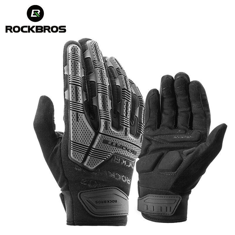 【MY Delivery】ROCKBROS Motorcycle Gloves Shockproof Breathable Bicycle Motorbike GEL Riding Racing Protective Hand Gloves