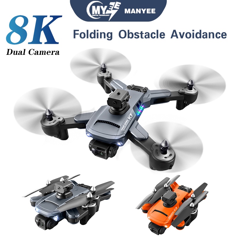 MYEE Folding Obstacle Avoidance Drone with WIFI FPV 4K HD Dual Camera RC folding drones with camera