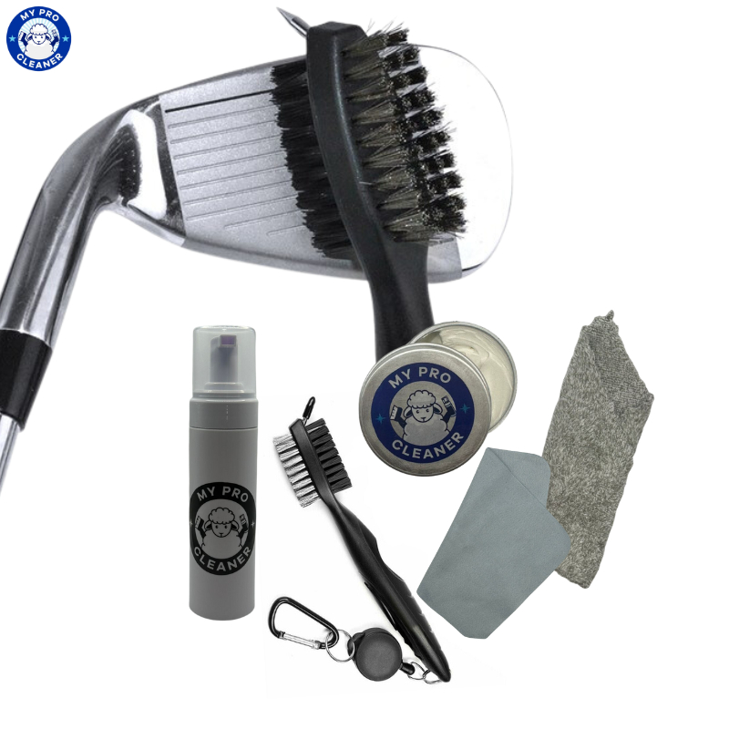 MyProCleaner Golf Club Iron Driver Cleaner Cleaning Brush Kit Polish Tools Groove Nylon Steel Sporting