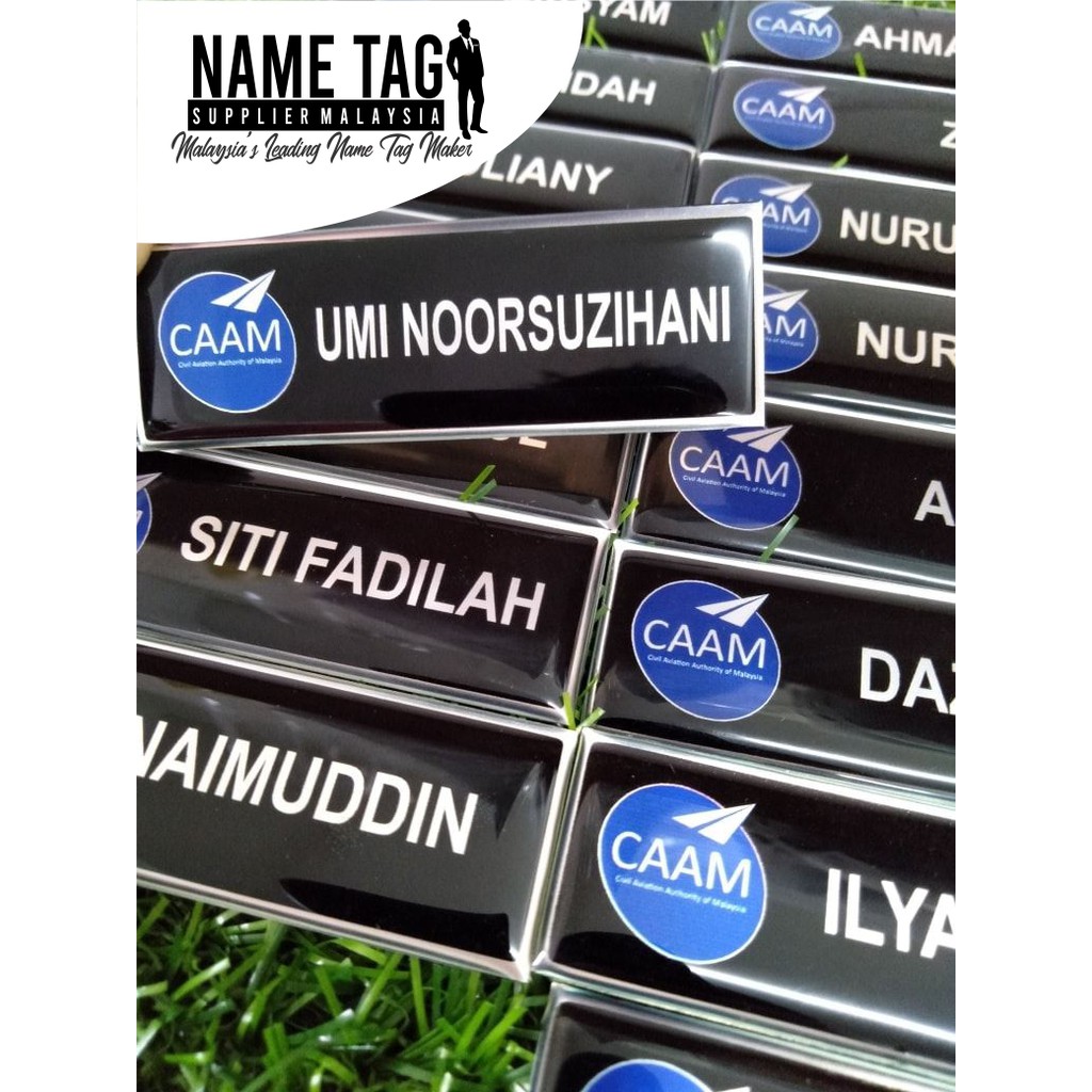 Name Tag Civil Aviation Authority of Malaysia CAAM Metal 75X25