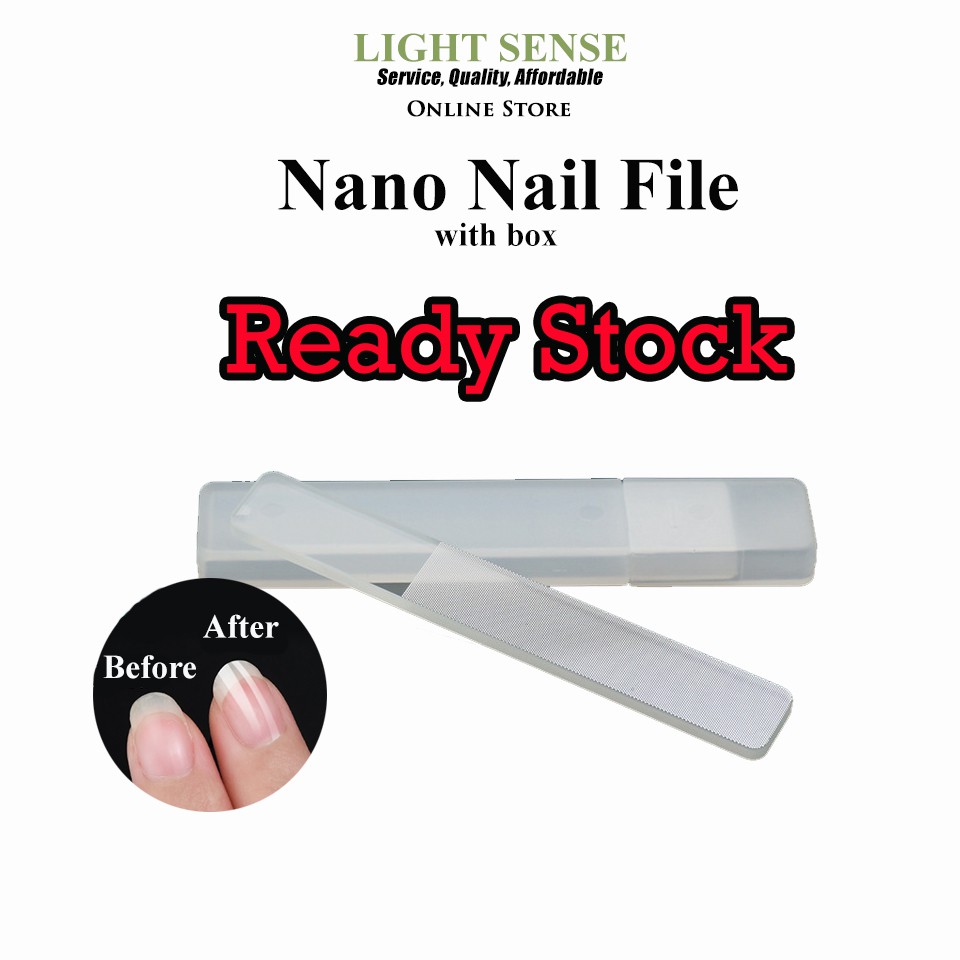 Nano Glass Nail File With Box / Nail Buffer / Nail Polish / Pengilat kuku 1pcs