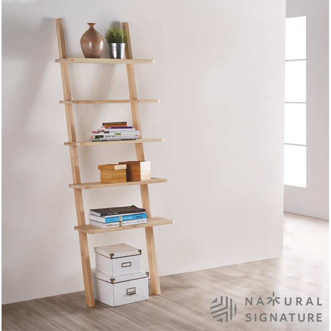 Natural Signature 4623 Geneva III Ladder Shelf/Storage shelf/Display shelf/Book shelf/Wooden shelf/日内瓦三代梯形书架/收纳架/置物架/展示架