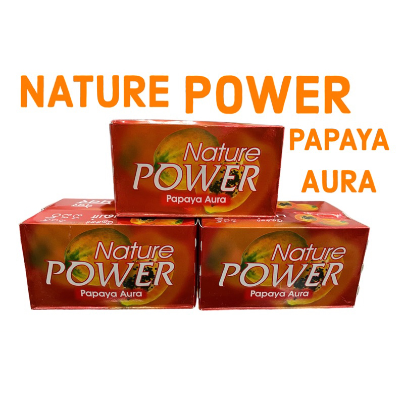 NATURE POWER PAPAYA AURA SOAP - SABUN PAPAYA ASLI 125g