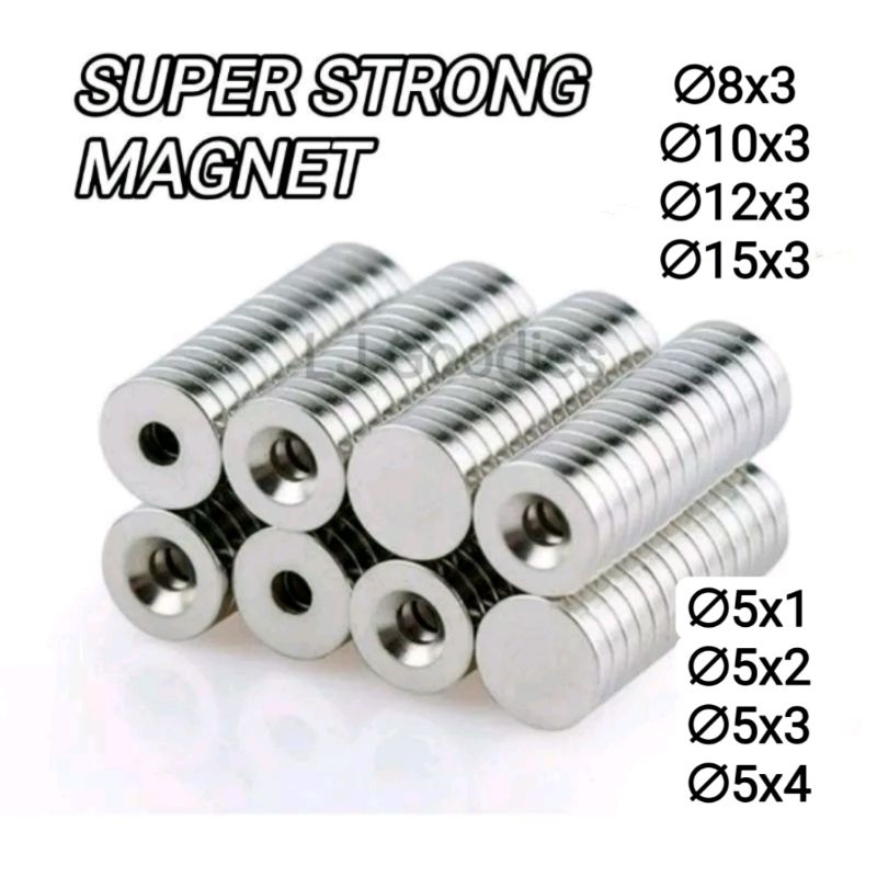 Neodymium Super Strong Magnet / Power Magnet / Multipurpose Round Magnets with Hole - Rare Earth Neodymium