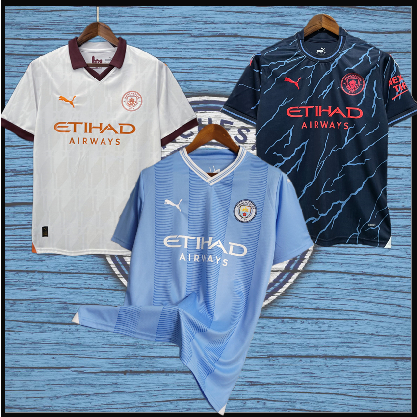 NEW 23/24 Man City Home , Away , 3RD Fan & Player Issue L.Sleeve & S. Sleeve Kit Jersey * Ready Stock Local Seller