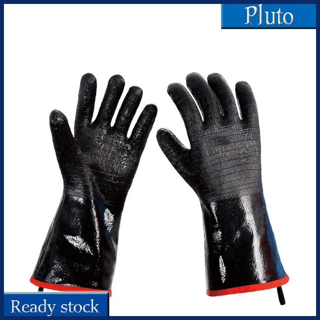 NEW BBQ Gloves, Heat Resistant Oil Resistant Barbecue Oven Gloves, 932°F/500°C Kitchen Fireproof Waterproof Oven Mitts