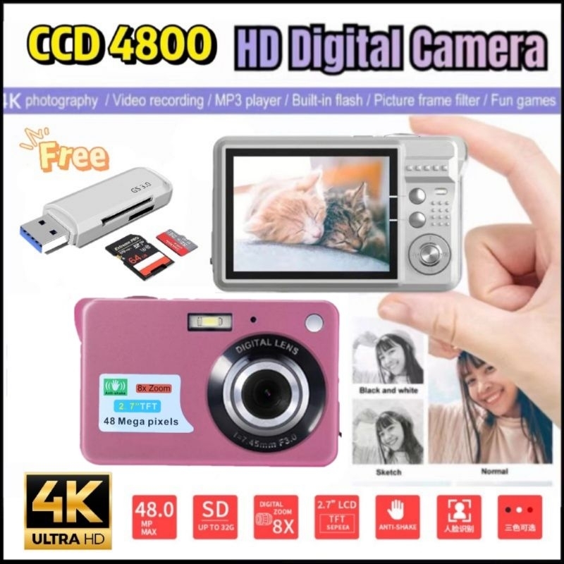 NewCCD Digital Camera HD High Pixel Entry Level Vintage Student Party Digital Camera CCD 复古相机CCD