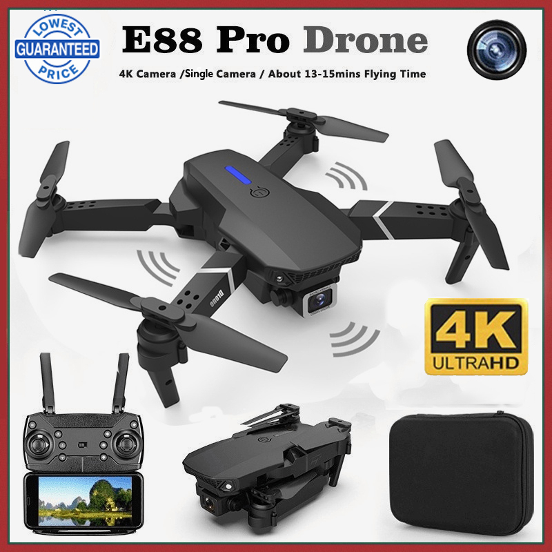 [NEW]Drone E88 RC Quadcopter Foldable Portable WiFi FPV Drones With 4K HD Camera Altitude Hold Mode follow Drone