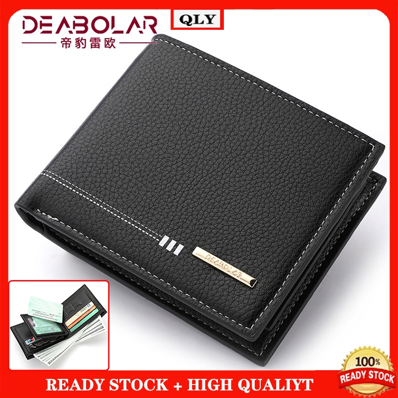 New Men Business Multi Function Wallet Multi-card PU Leather Trifold Short Wallet Men with Driver's License Slots and Coin Pocket