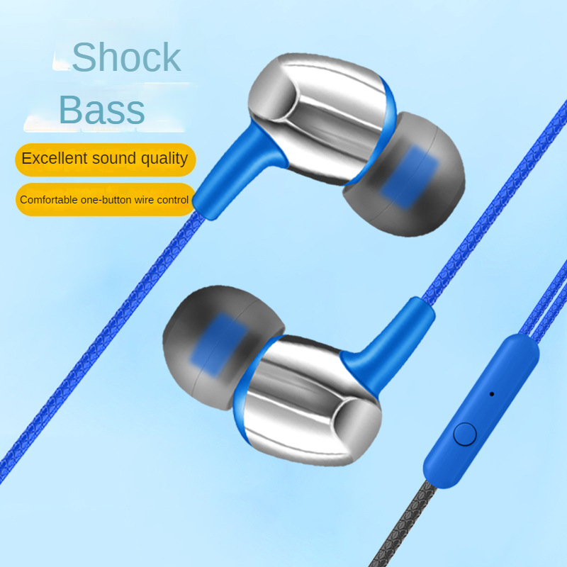 Newmsnr Newly Upgraded In-Ear Wired Earplugs 3.5m In-Line Intelligent Wire Control With Microphone HD Call Headset Subwoofer Music Earphone Ergonomic Design Earphones