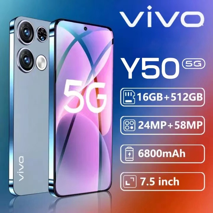 【New Product HP】5G VIV0 V50Pro Max Cheap HP 7.5 inch new phone in stock 16GB RAM + 512GB ROM 24 + 58MP HD dual sim dual standby dual camera game music learning official warranty