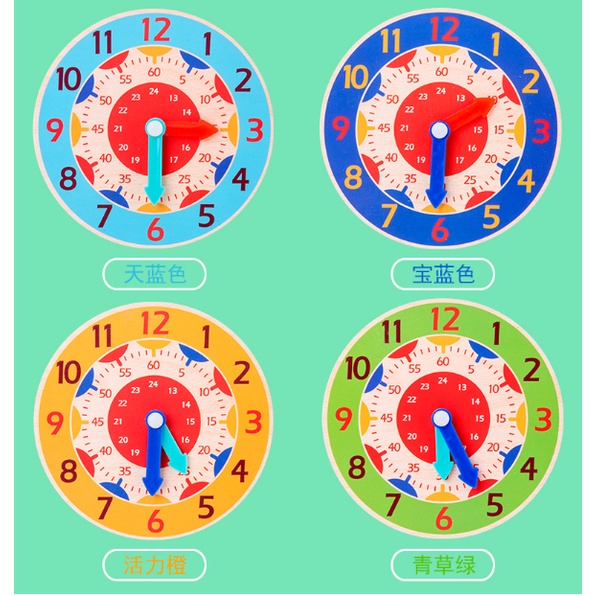 [New Product] Look at time clock children wooden teaching clock model toy clock wooden toy education