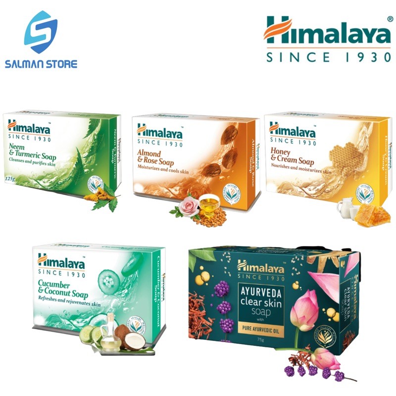 [NEW STOCK] Himalaya Herbals Soap 75g/125g (Neem,Almond &Rose,Honey & Olive,Cucumber & Coconut,Ayurveda)