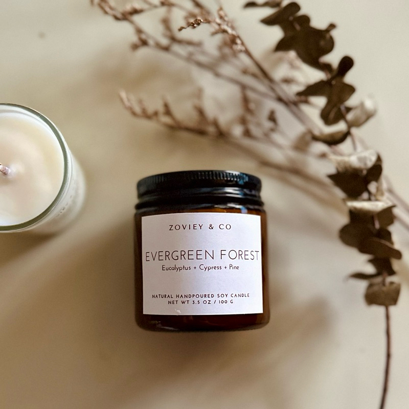 New** ZOVIEY & CO Evergreen Forest scented candle