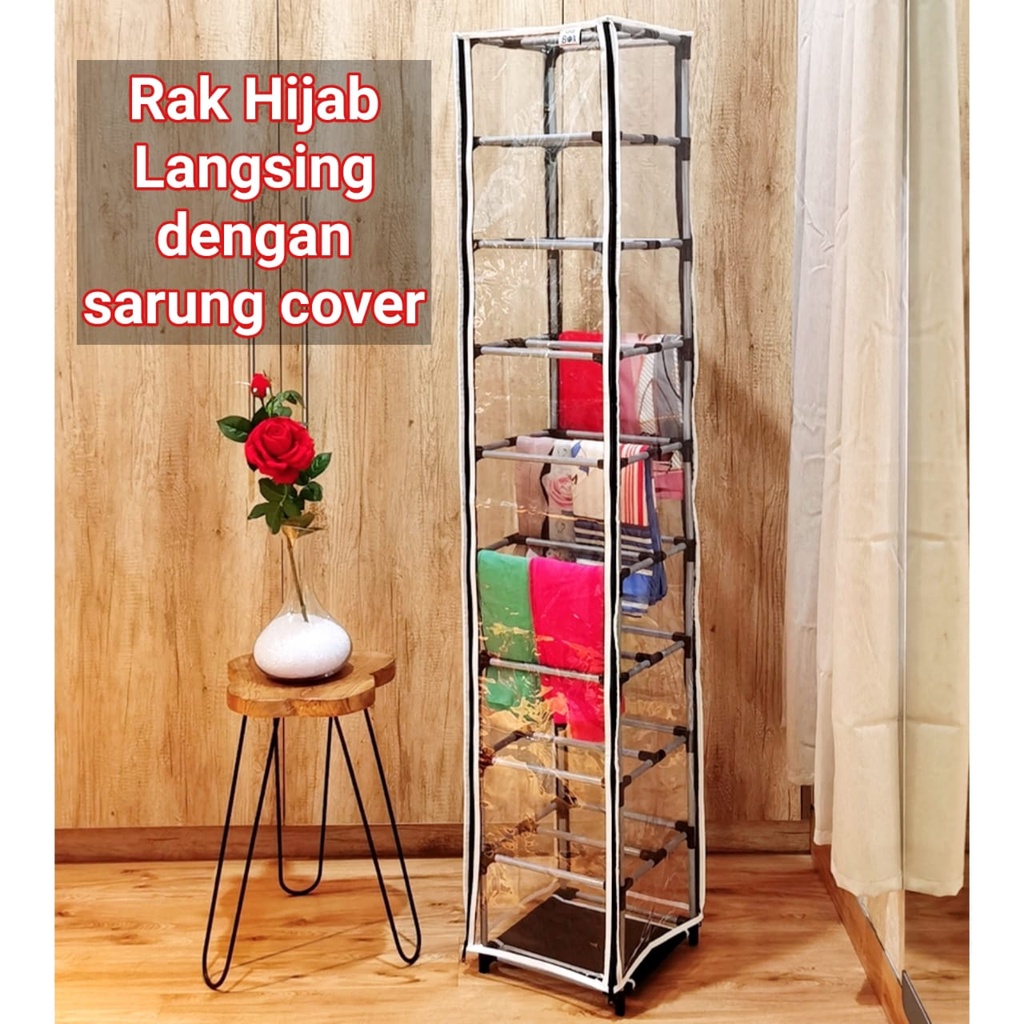 Nine BOX HIJAB Rack/Hanging Rack/Hanging Wardrobe/HIJAB Rack/HIJAB Wardrobe 27 Layers Slim MODEL Saves Space Only 30*30CM