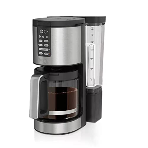 Ninja DCM201 14 Cup XL Coffee Maker PRO, 2 Brew Styles Classic & Rich, 4 Programs Small Batch, Delay Brew, Freshness Timer & Keep Warm, No Permanent Filter or Scoop Included*, Stainless (Renewed)