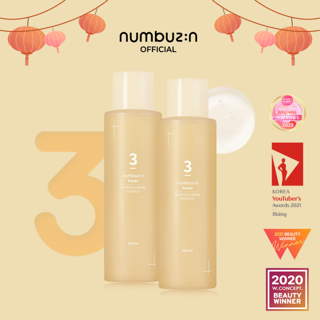 No.3 Super Glowing Essence Toner Set (200ml x 2 Pcs)