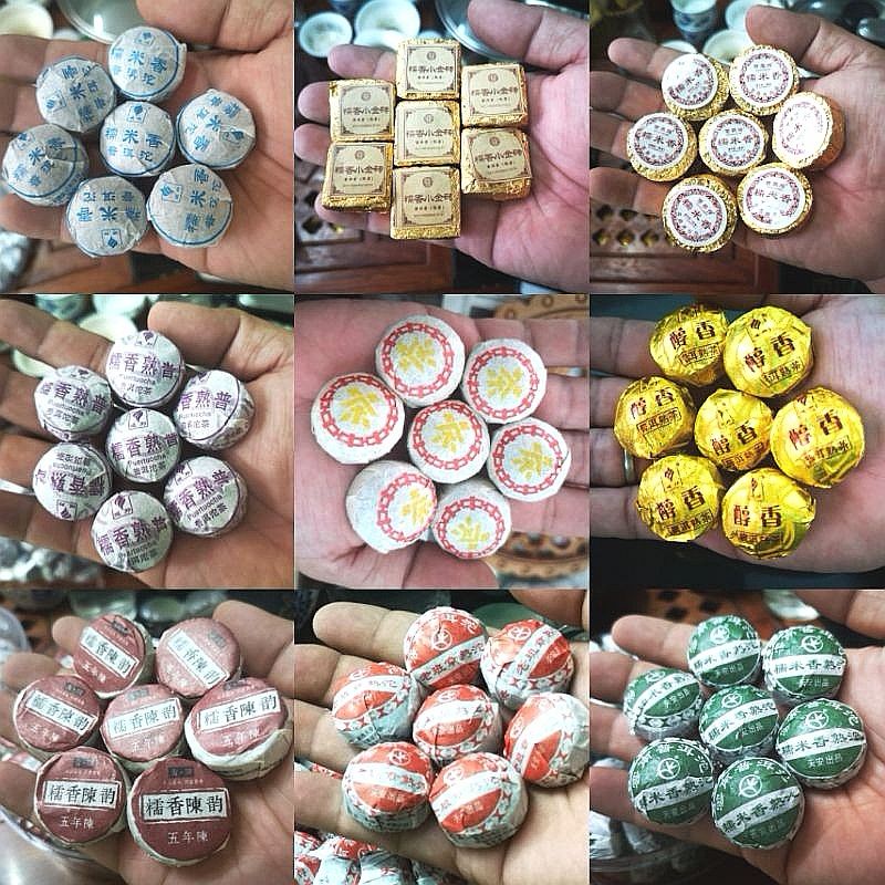 Buy 100pcs FREE 10pcs 普洱茶糯米香小沱茶熟茶生茶 Nuo Mi Xiang Assorted Puer Tea Glutinous Fragrant Sticky Rice Ripe Chinese Tea