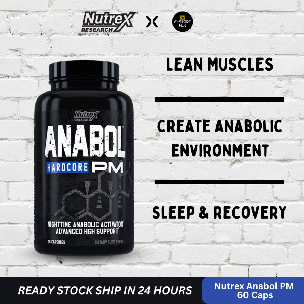 Nutrex, Nutrex Anabol-Hardcore PM Night Time, Muscle Builder Anabolic Activator Night Time 60 Caps