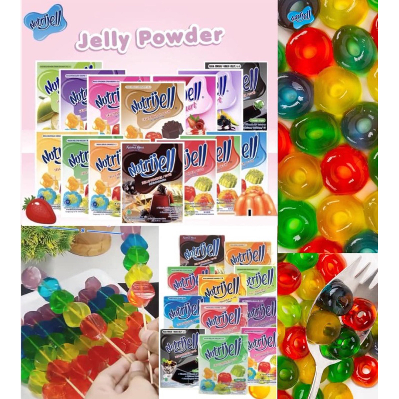 nutrijell jelly powder 1 sachet 10g halal