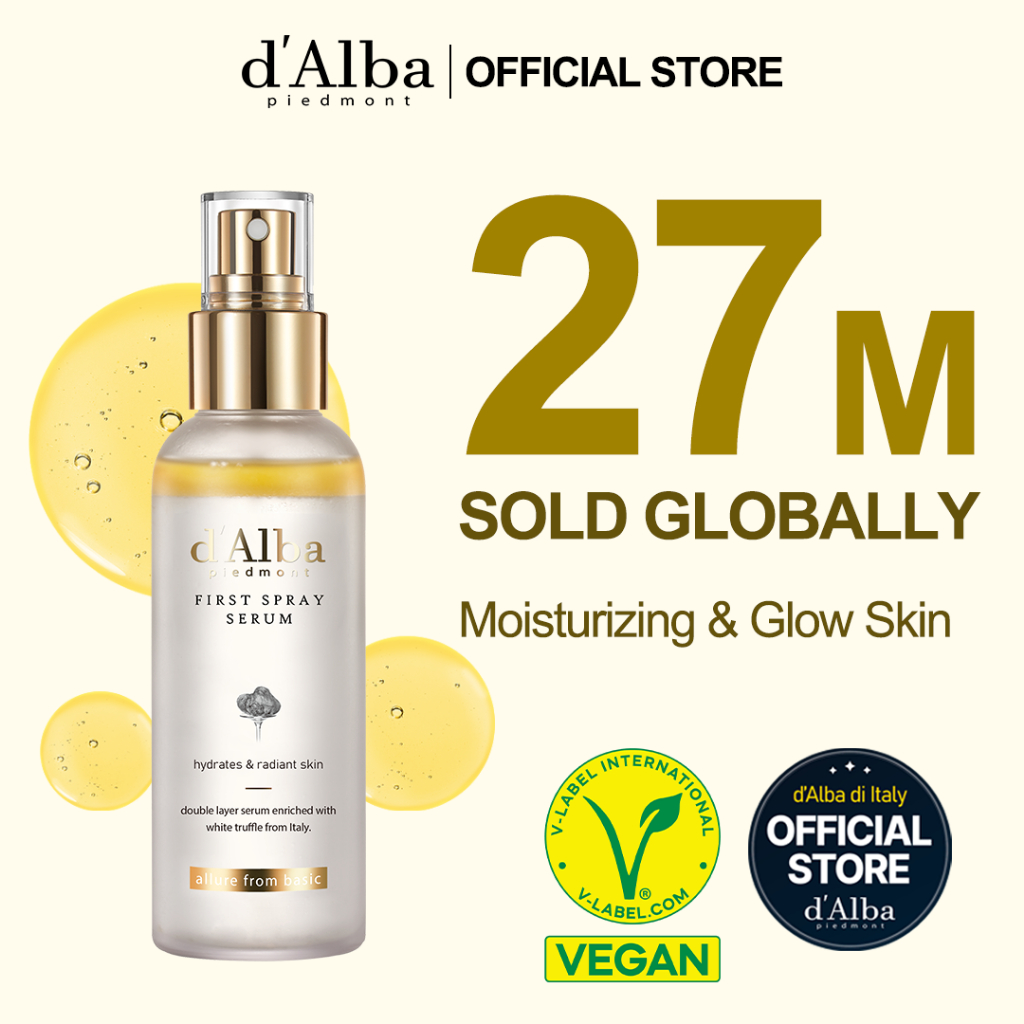 [Official] d'Alba_Store Italian White Truffle First Spray Serum 50ml&100ml&180ml (Vegan) ,Premium Mist Serum, Radiant Skin, Facial Mist, Skin Care, All in One Care