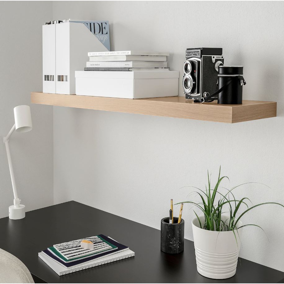 OKURA Floating Wall Shelf DIY Wall Shelf Lack Home Living Room 80cm (Thickness 3.8cm / 5cm) Rak Hiasan Dinding Tebal