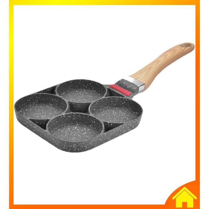 [OneHome] Fried Egg Burger Non Stick Frying Pan Four Hole Breakfast Pancake Kuali Anti Lekat Penkek Telur Goreng Sarapan