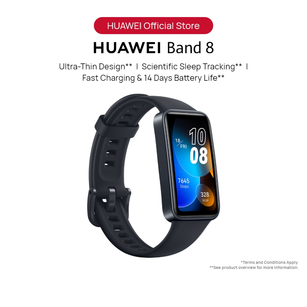 [ONLINE EXCLUSIVE] HUAWEI Band 8 Smartwatch| Ultra-Thin Design | Scientific Sleep Tracking | 14 Days Battery Life