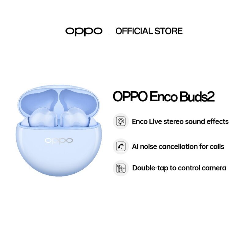 [Online Exclusive] OPPO Enco Buds2 | Up to 28 Hours of Listening Time | AI Deep Noise Cancellation