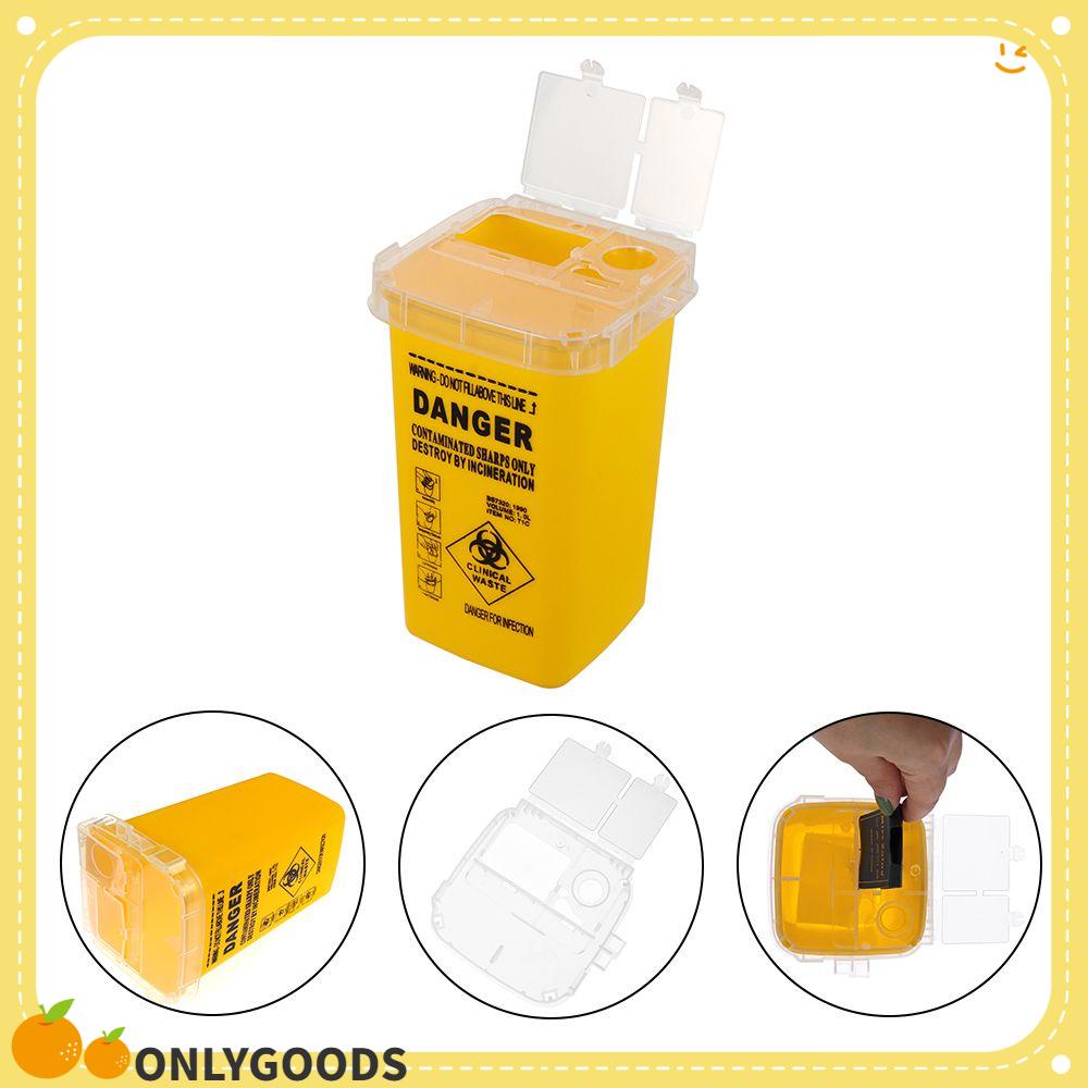 ONLY Useful Sharps Container Storage Waste Box Collect Box New Biohazard Box Gadget Medical Tool Needles Bin/Multicolor