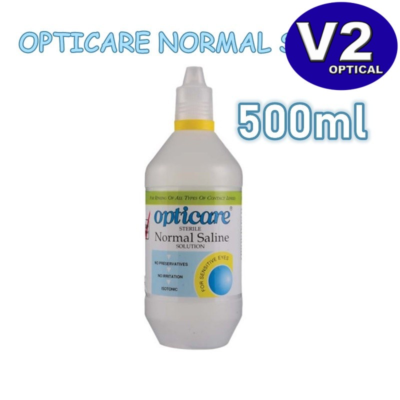 Opticare Sterile Normal Saline Solution For Contact Lens (500ml)