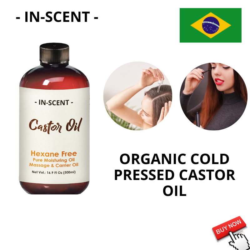 Organic Castor Oil | Golden -Cold Pressed Pure Multipurpose Skin - Hair Care