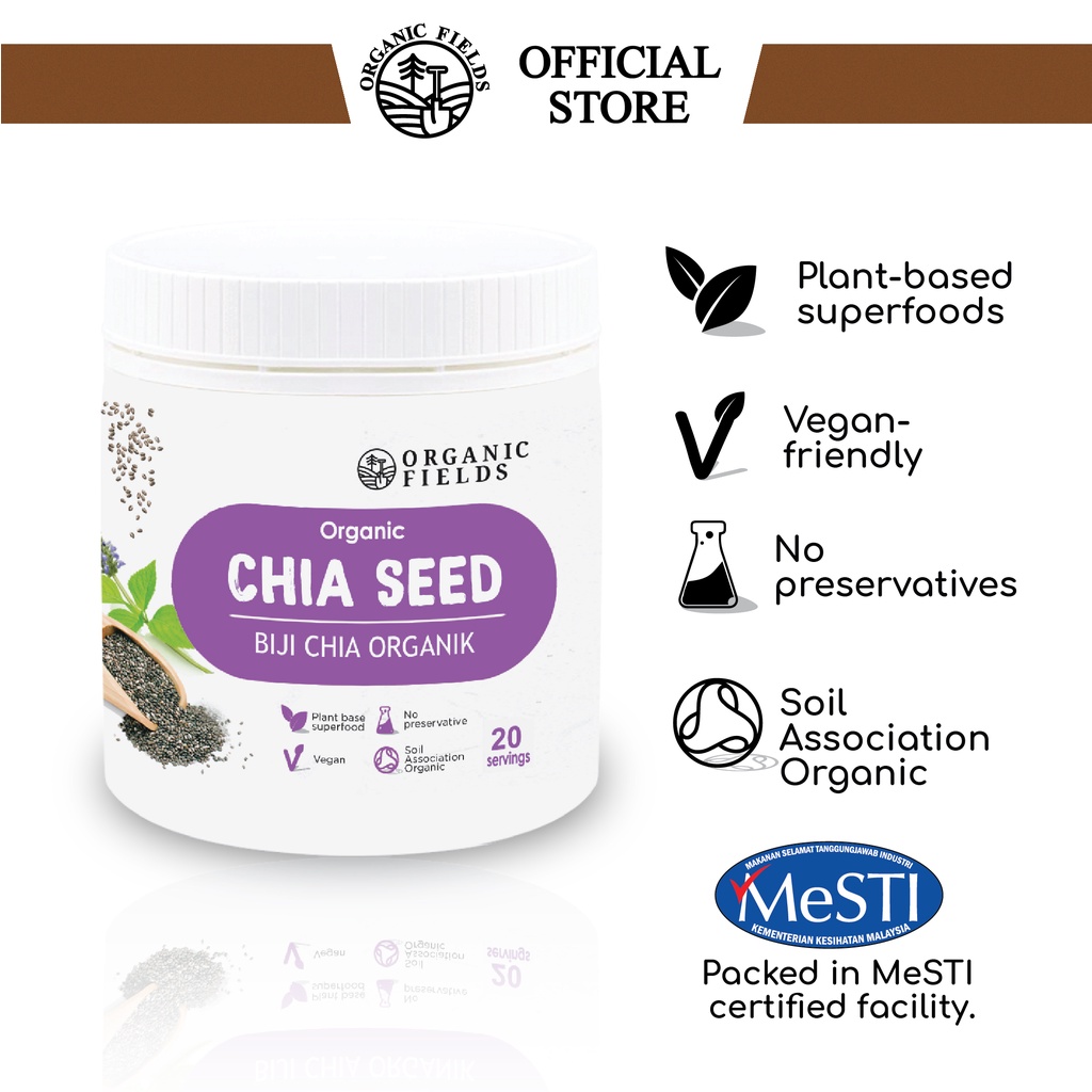 Organic Fields Organic Chia Seeds (300g)