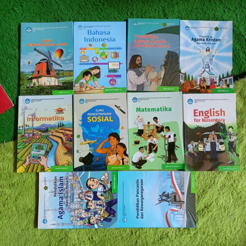 Original Islamic Religious Education Book Catholic Religion Christian Religion And Ethical Education Of PANCASILA And Citizenship Indonesian ENGLISH FOR NUSANTARA Natural Sciences Social Information Mathematics Class 9th Junior High School/MTS MERDEKA Cur