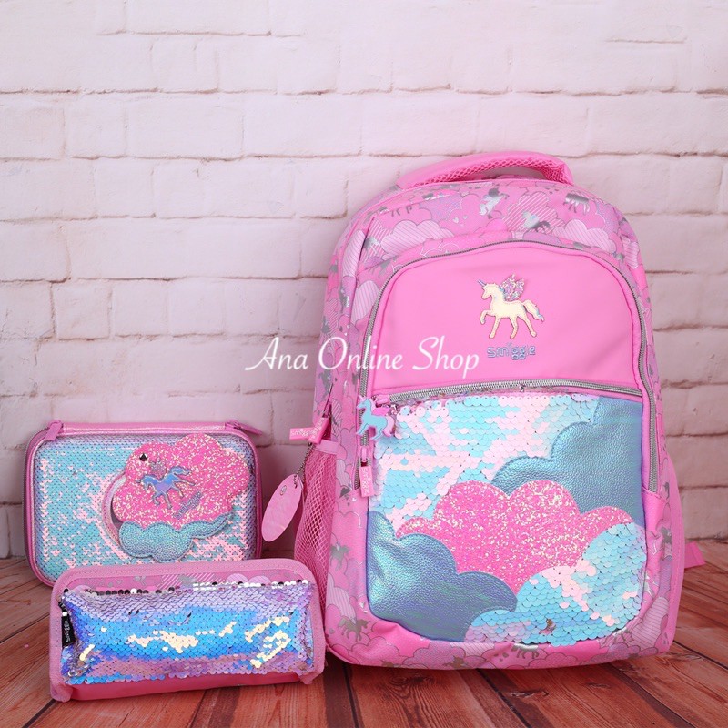 ORIGINAL SMIGGLE SET | LUNAR COLLECTION PINK DREAMY UNICORNS | KIDS BACKPACK | BEG SEKOLAH | STATIONERY | PENCIL CASE