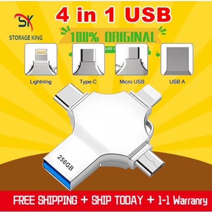 Original Y-Disk 4-in-1 lightning flash drive USB OTG Pendrive Thumb drive Type-C For Tablet/Android/Smartphone/Mobile