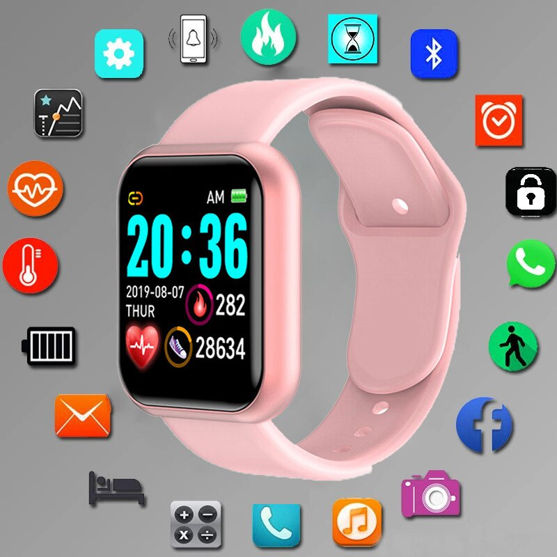 Original Y68 Smart sport watch Women watches digital led electronic wristwatch Bluetooth fitness wristwatch Men Kids