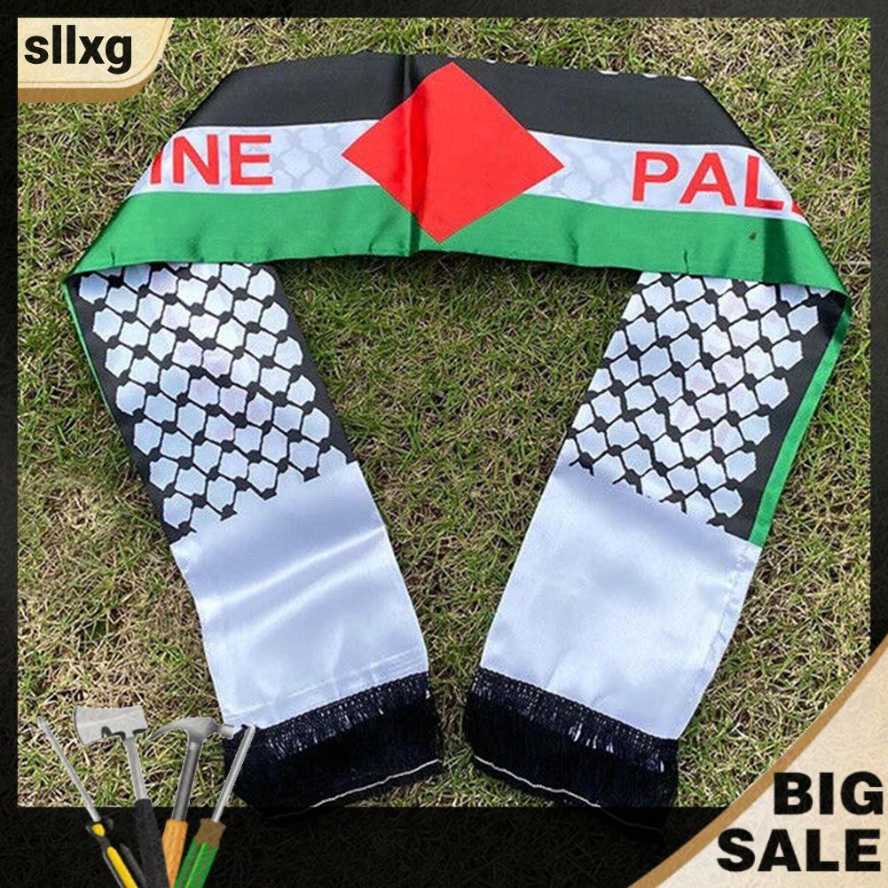 Palestine Flag Scarf Sunproof Palestinian National Flag Shawl for Football Team [sllxg.my]