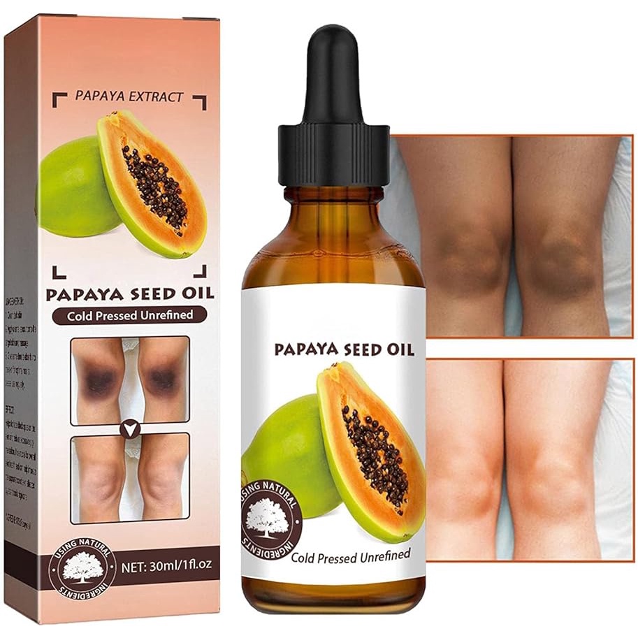 Papaya Seed Oil, Papaya Oil Organic for Dark Skin, Dark Spots Corrector Oil, Skin Brightener for Body Underarm, Armpit, Knees, Elbows, Inner Thigh, Dark Spots Corrector