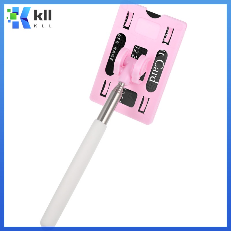 Parking Telescopic Check Rod (pink + Pure White) Grabber Payment Contactless Fee Card Assistant for Garage Kenellkj