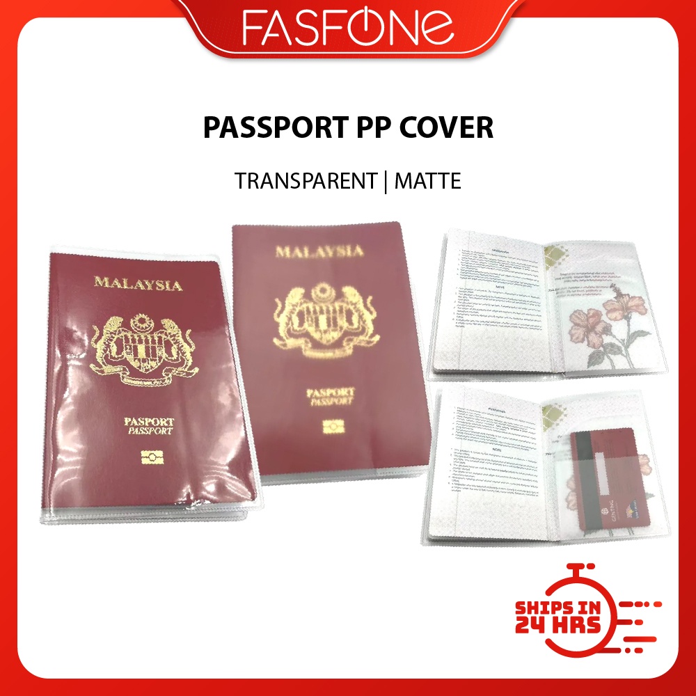 Passport Transparent Cover Card Slot Waterproof Holder Travel ID Pocket Case Clear Matte Protector Pasport Pembalut
