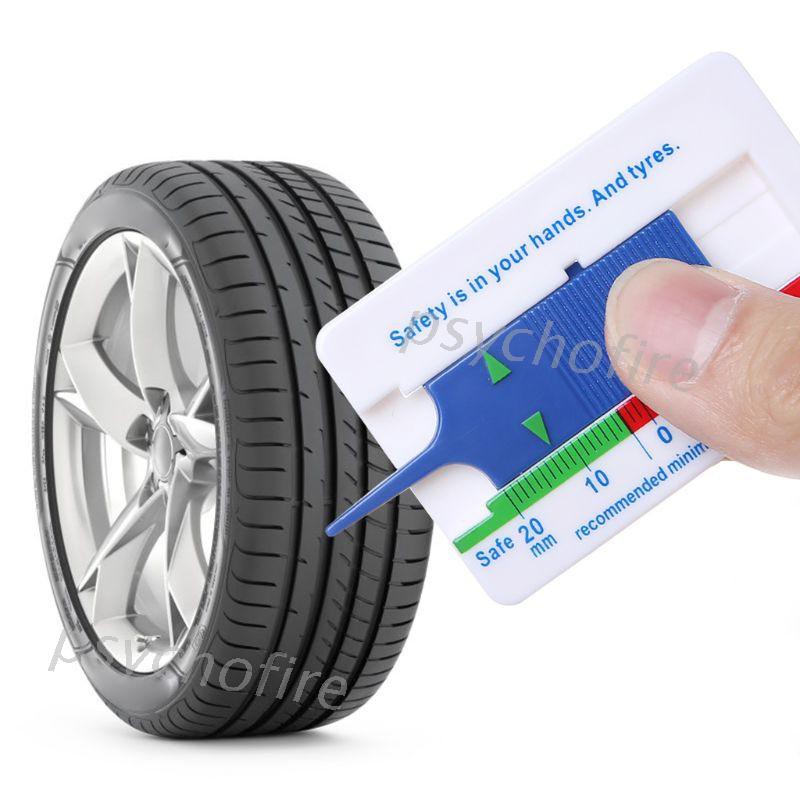 PCF* Tyre Tread Depth Gauge Car Motorcycle Trailer Wheel Measure Tool Depth Caliper