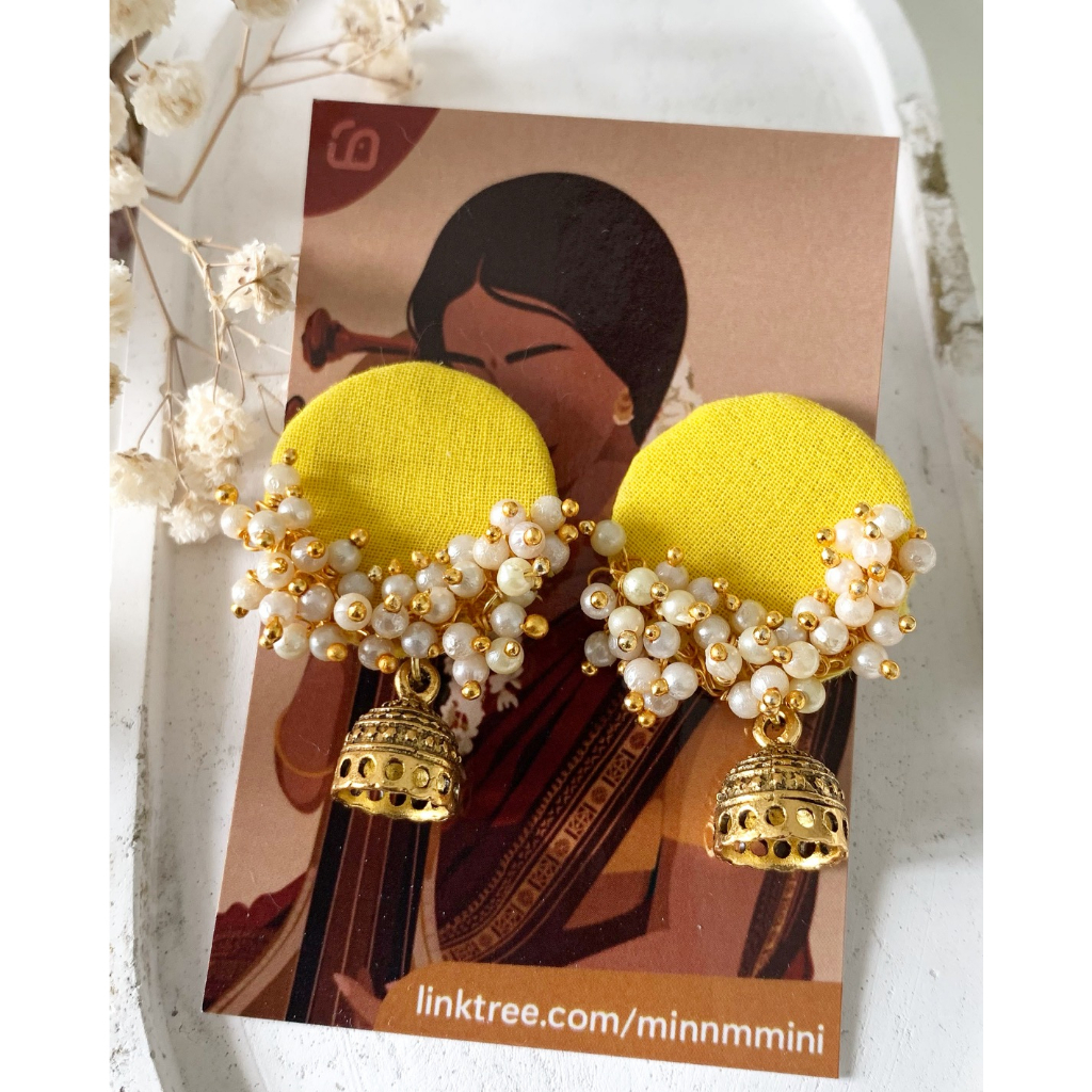 Pearcircles Jumka — Handcrafted Earring on Textile