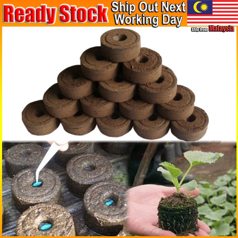 Pellet Pallet Seed Starting Plugs Seedling Soil Block Nutrition Germination Baja Tanah Grow Bag Peat