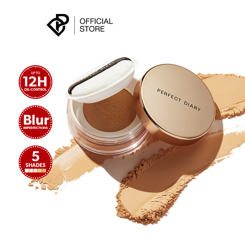 Perfect Diary PerfectStay Loose Powder Make Up Powder -Halal Certified Weightless 12-hour Oil Control Soft-velvet Blurring