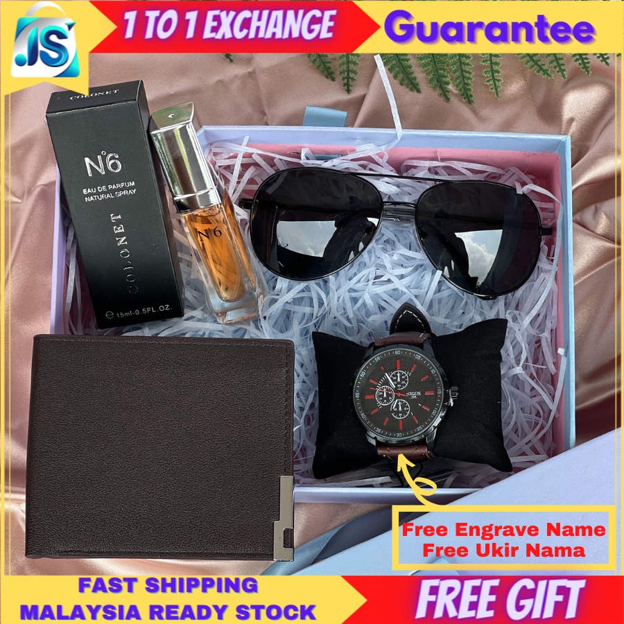 Perfume With Watch Man Valentine GIFT SET Birthday Gift Anniversary Surprise Gift Box FOR Man Him Hadiah Lelaki Gift005