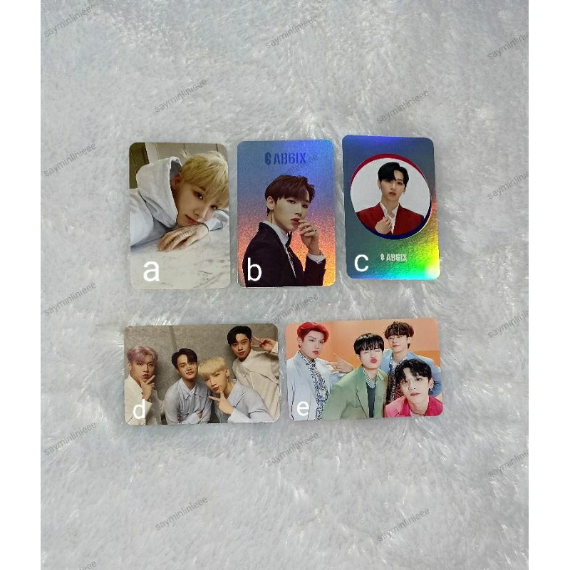 Photocard PC AB6IX benefit k-pop merchandise store makestar global gmarket winner fansign album mo complete have a dream hologram holo so vivid oncon abiversary abbiversary jeon woong kim donghyun park woojin lee daehwi produce 101 wanna one