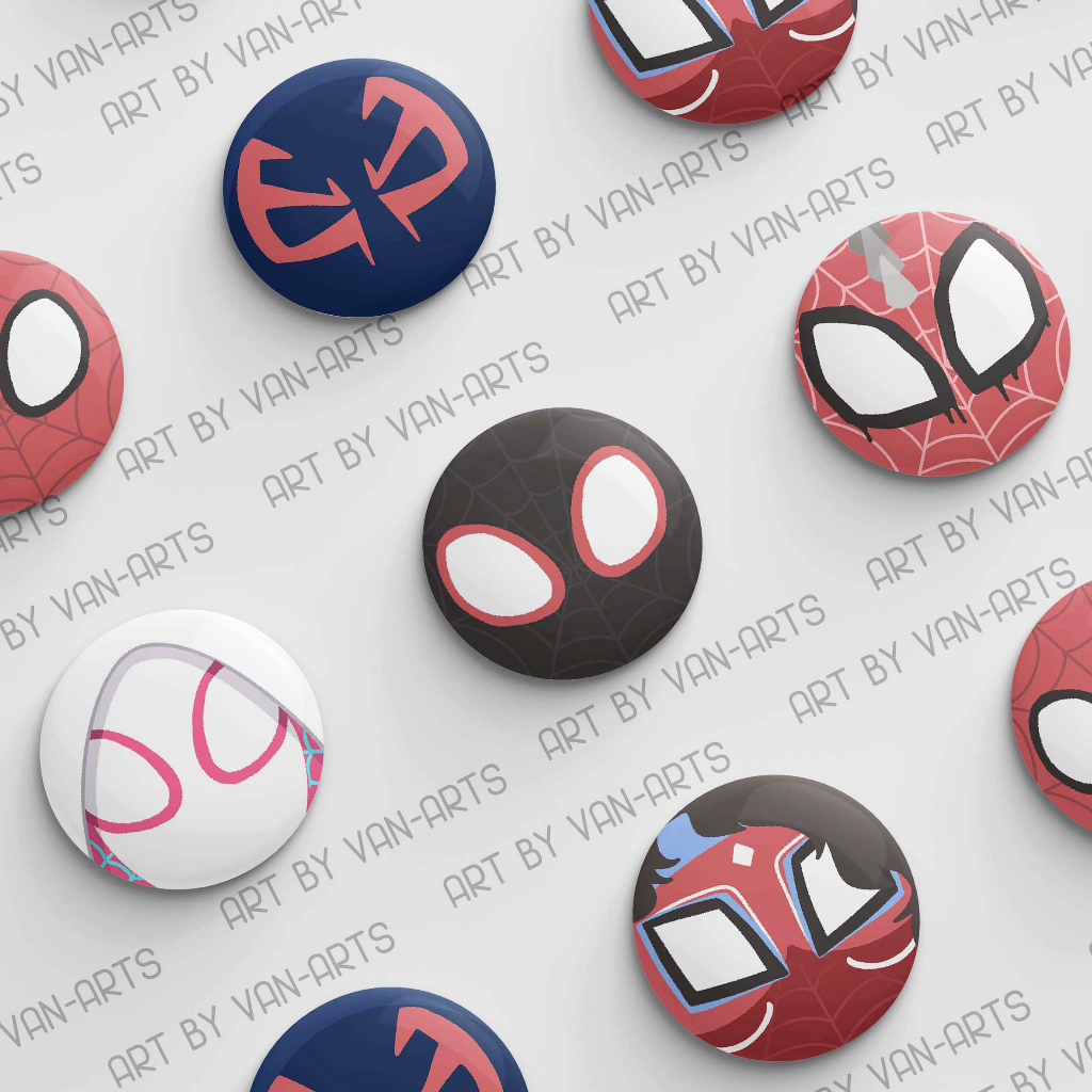 Pin Button Spider-man: Across the Spider-verse/Spiderman Into the Spiderverse