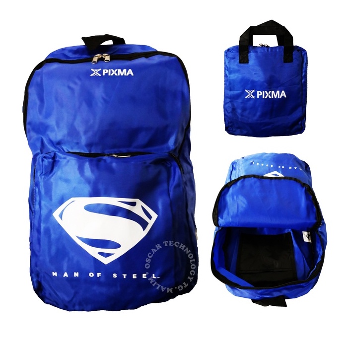 Pixma Man Of Steel Backpack Bag / Beg / Eco Friendly Storage Bag / Reusable Bag 环保袋 / Waist Bag With Bottle Holder